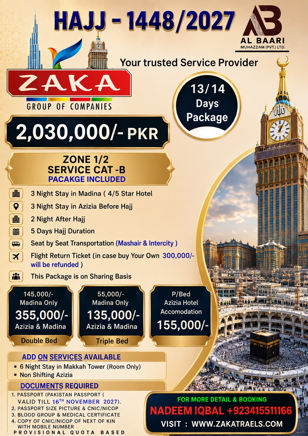 Hajj Package 2027 Category A (2,280,000)